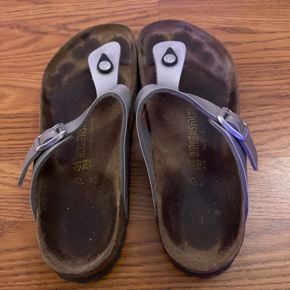 Birkenstock Gizeh Silver Sandals size 41 - Picture 5 of 6